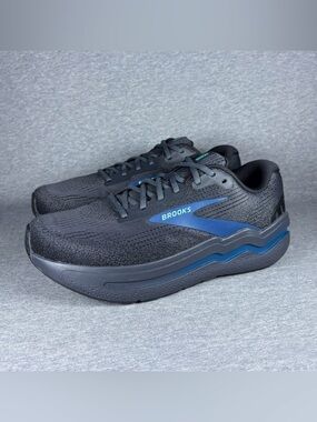 Brooks Ghost Max 2 Running Shoes Sneakers Mens 10.5 Extra Wide Dark Gray Blue